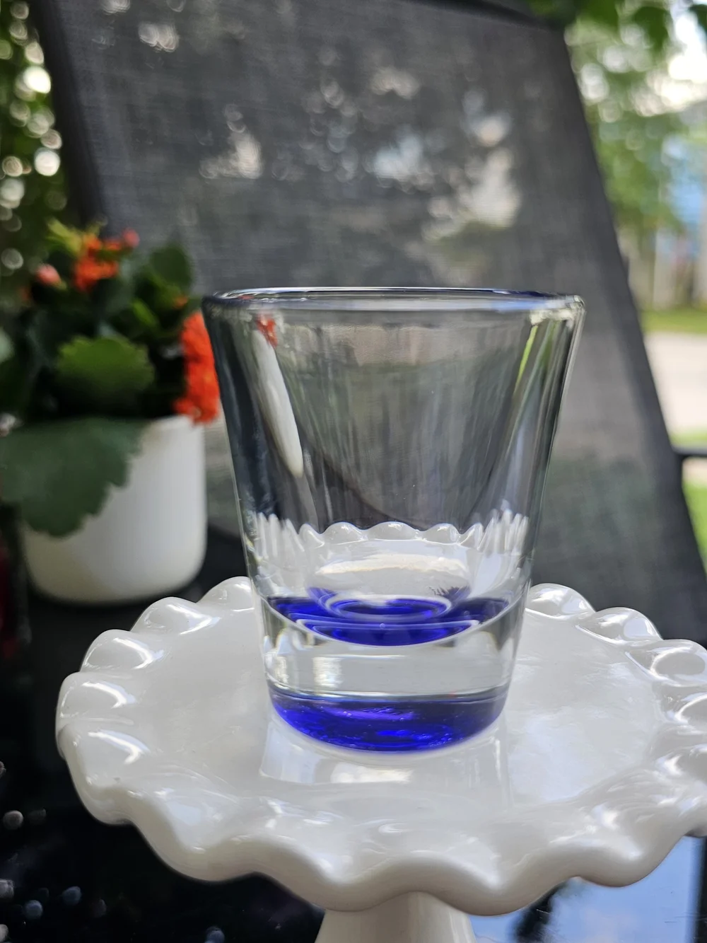 Vintage Heavy Base Shot Glasses Multi Color Set of 5 Retro